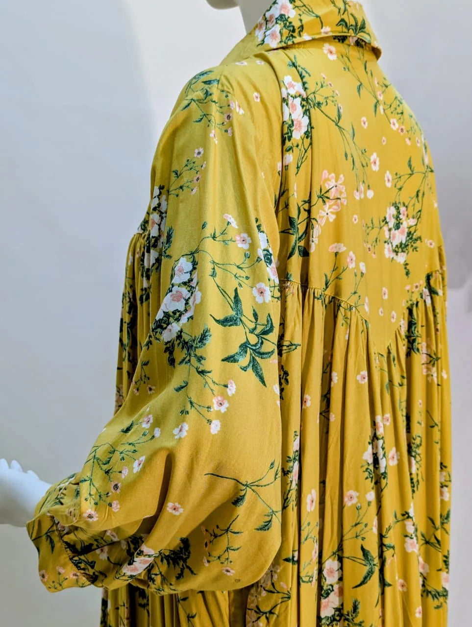 Floral Pleated Shirt Dress